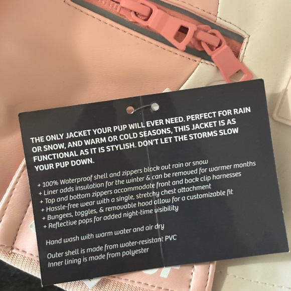 RIFRUF Stormhunter Dog Raincoat, Sakura, Size 8 - tiny dog - Picture 12 of 16